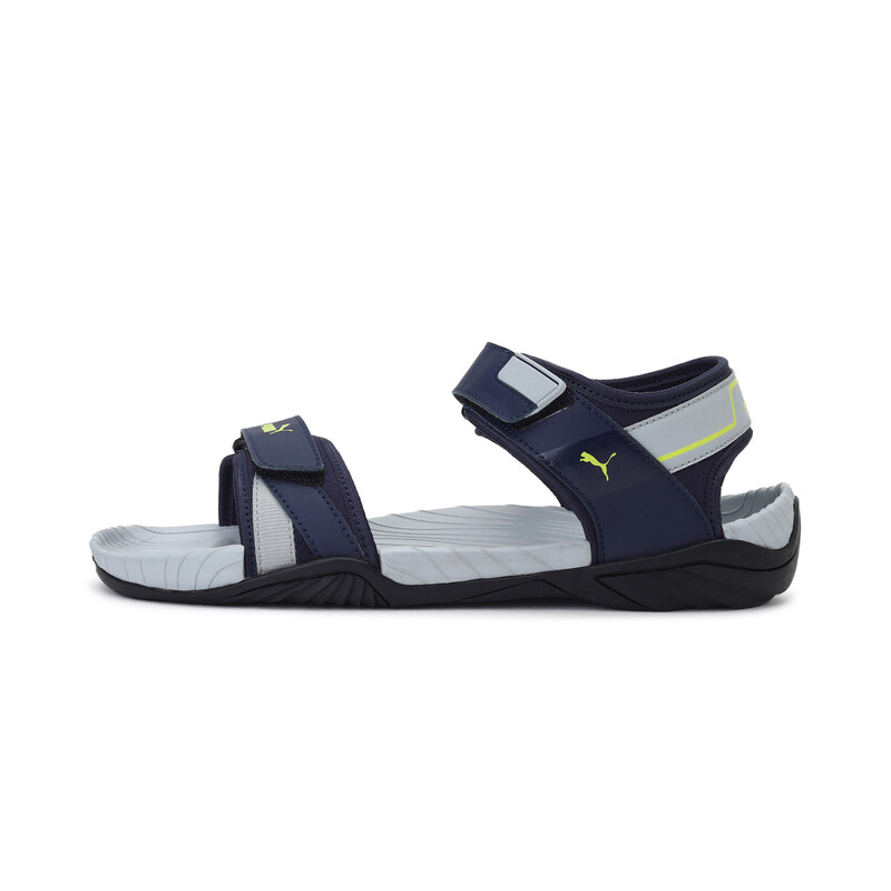 

Men's PUMA Aqua V1 IDP Sandals, Purple/silver/yellow