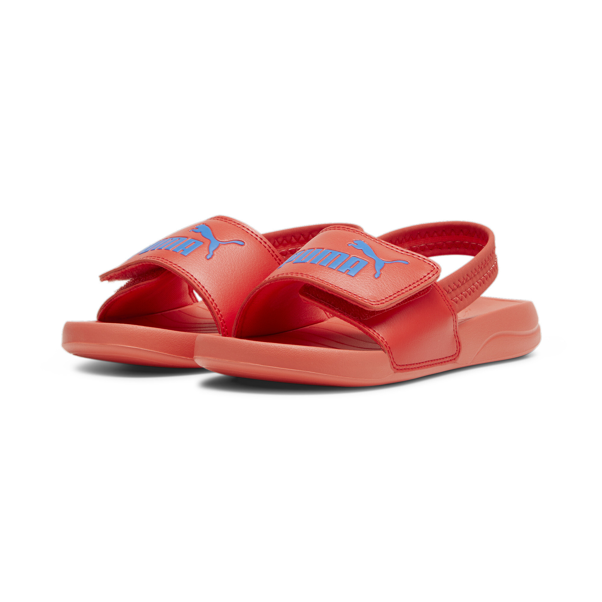 Kids' PUMA Popcat 20 Backstrap Sandals In Red, Size EU 33