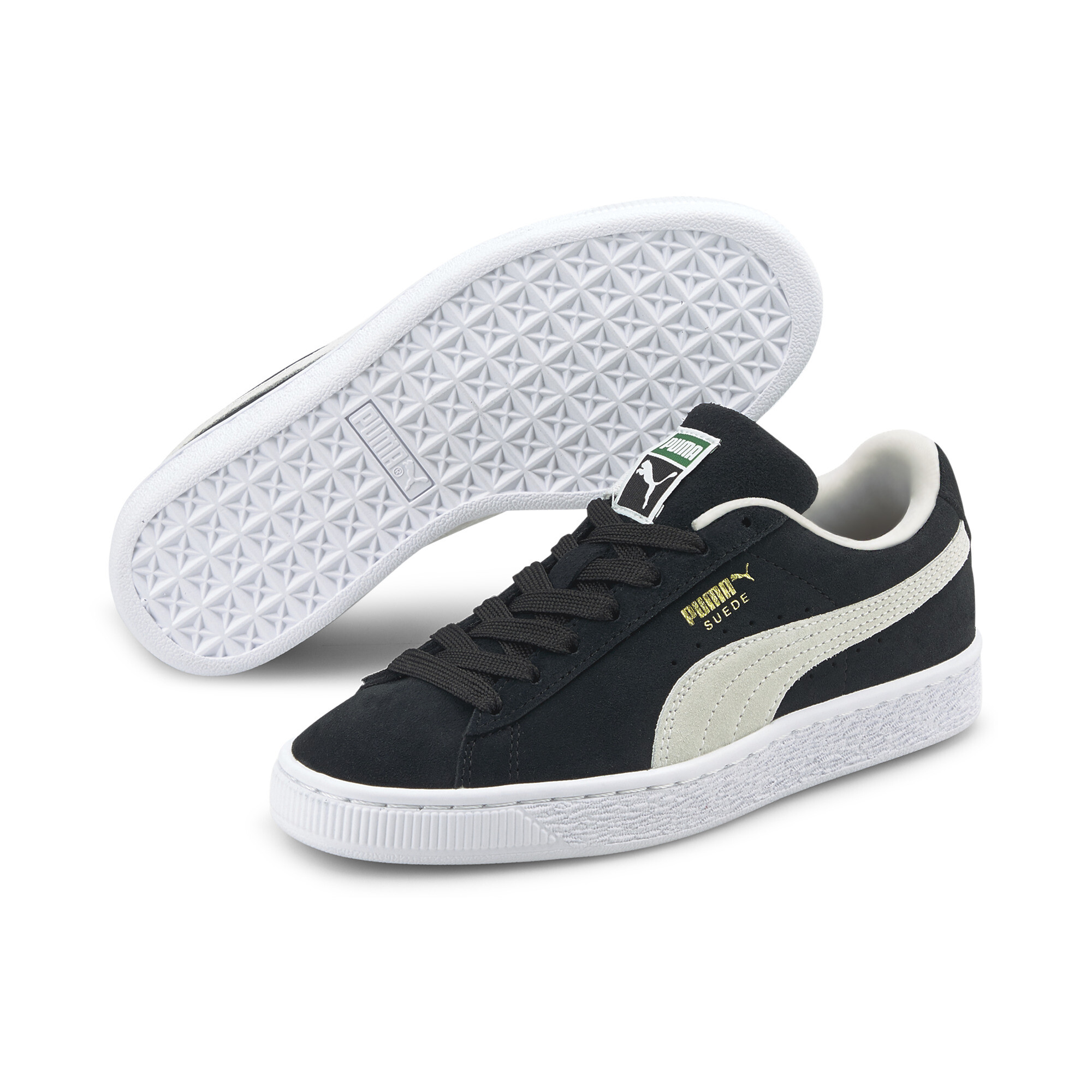 PUMA Suede Classic XXI Youth Trainers Shoes In Black, Size EU 38