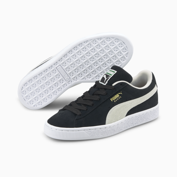 Suede Classic XXI Youth Trainers, Puma Black-Puma White, large-ZAF