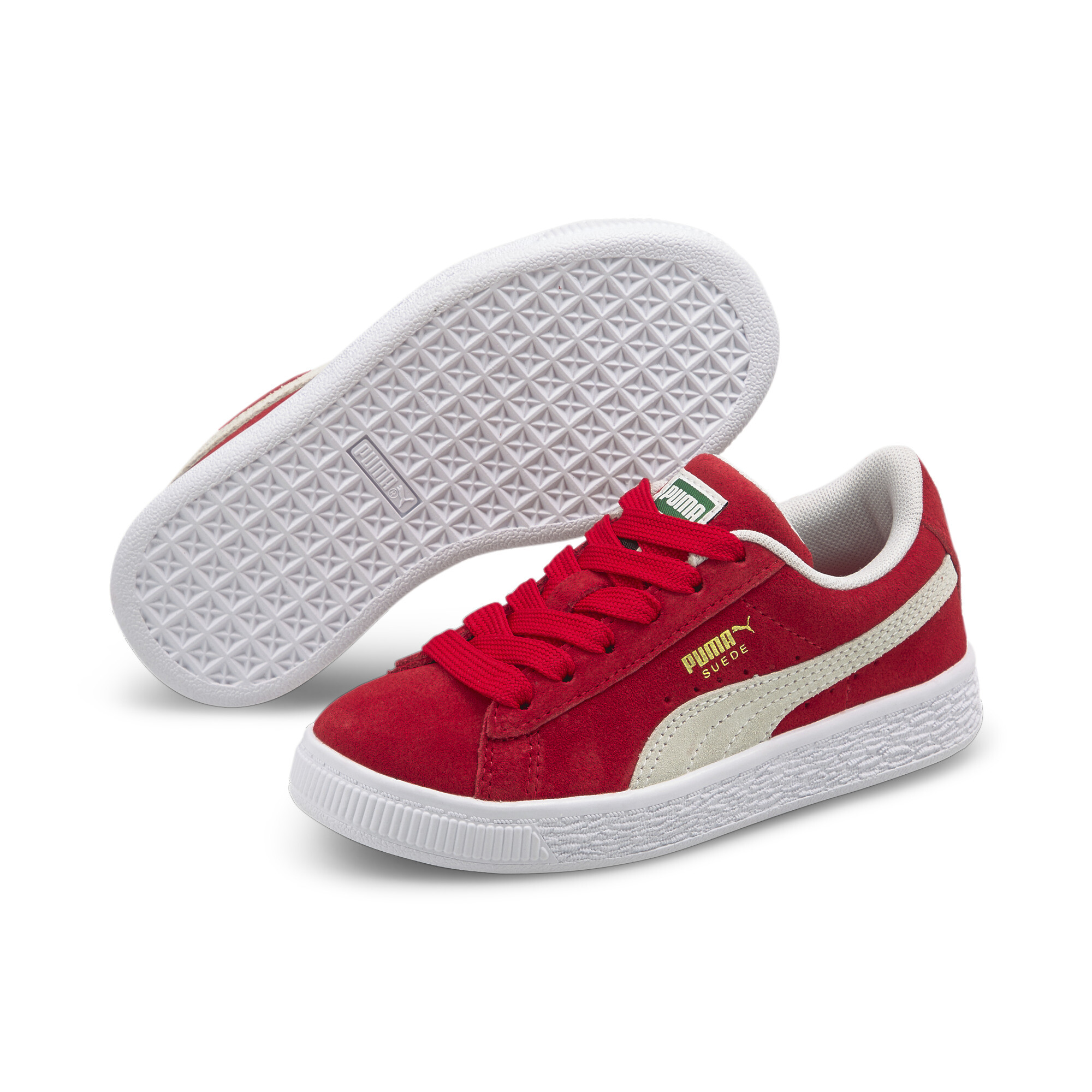 Puma Suede Classic XXI Kids' Trainers, Red, Size 28, Shoes