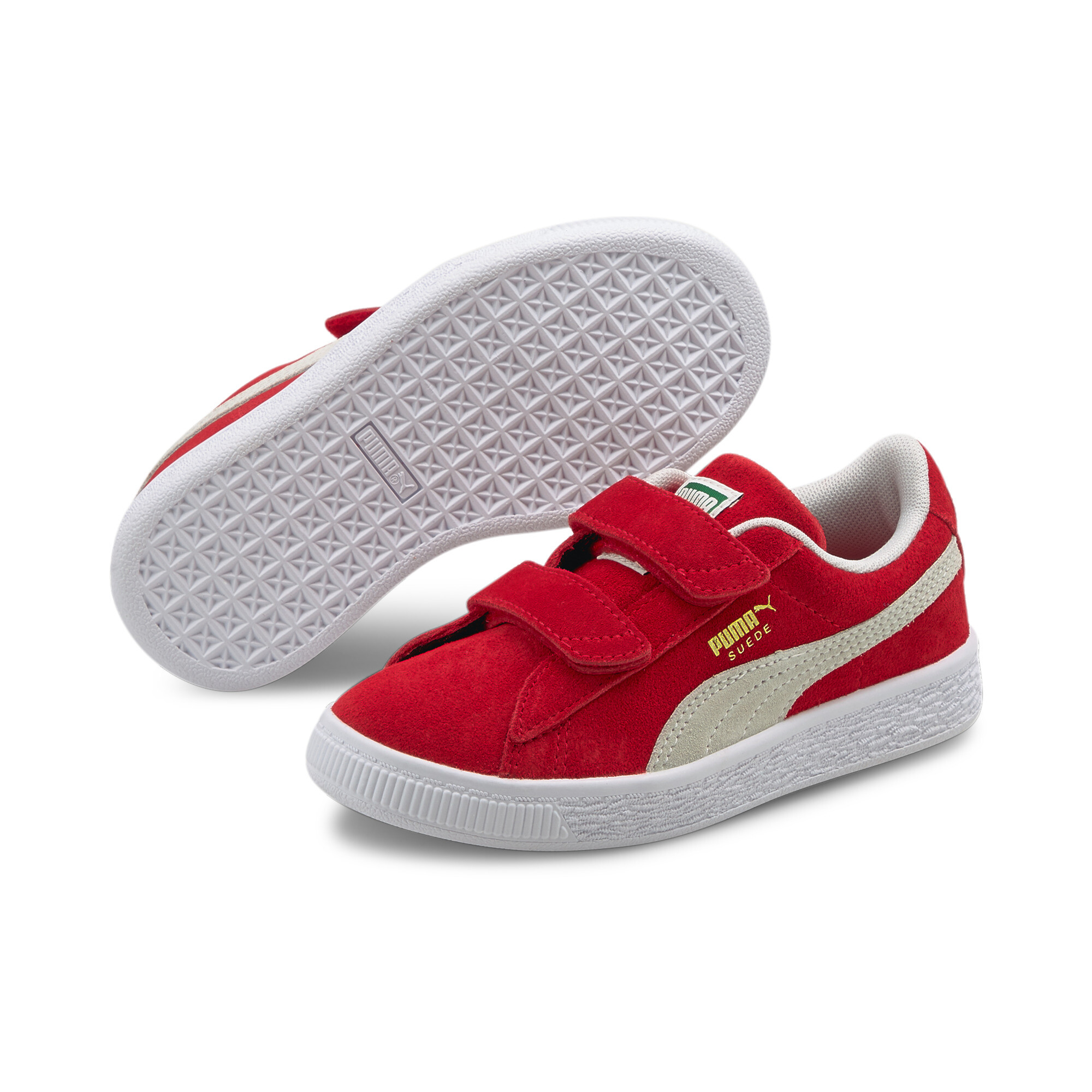 Red puma hot sale suede kids