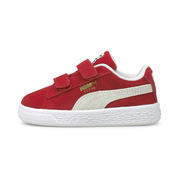 Shop Puma Suede Classic Xxi Ac Toddler Shoes In High Risk Red- White
