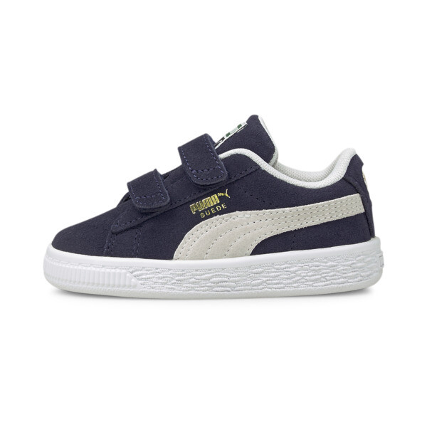 Puma Babies' Suede Classic Xxi Ac Toddler Shoes In Peacoat- White