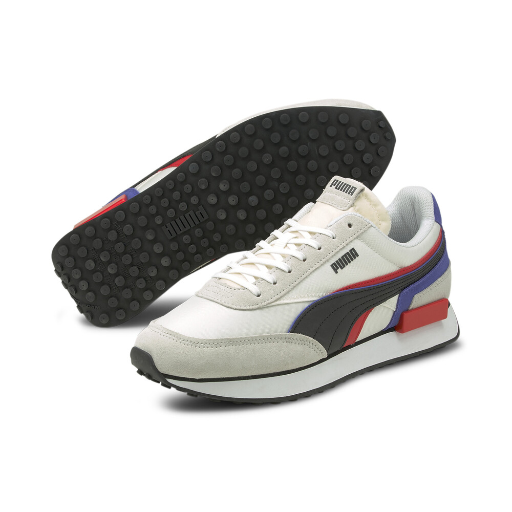 puma future rider black and white