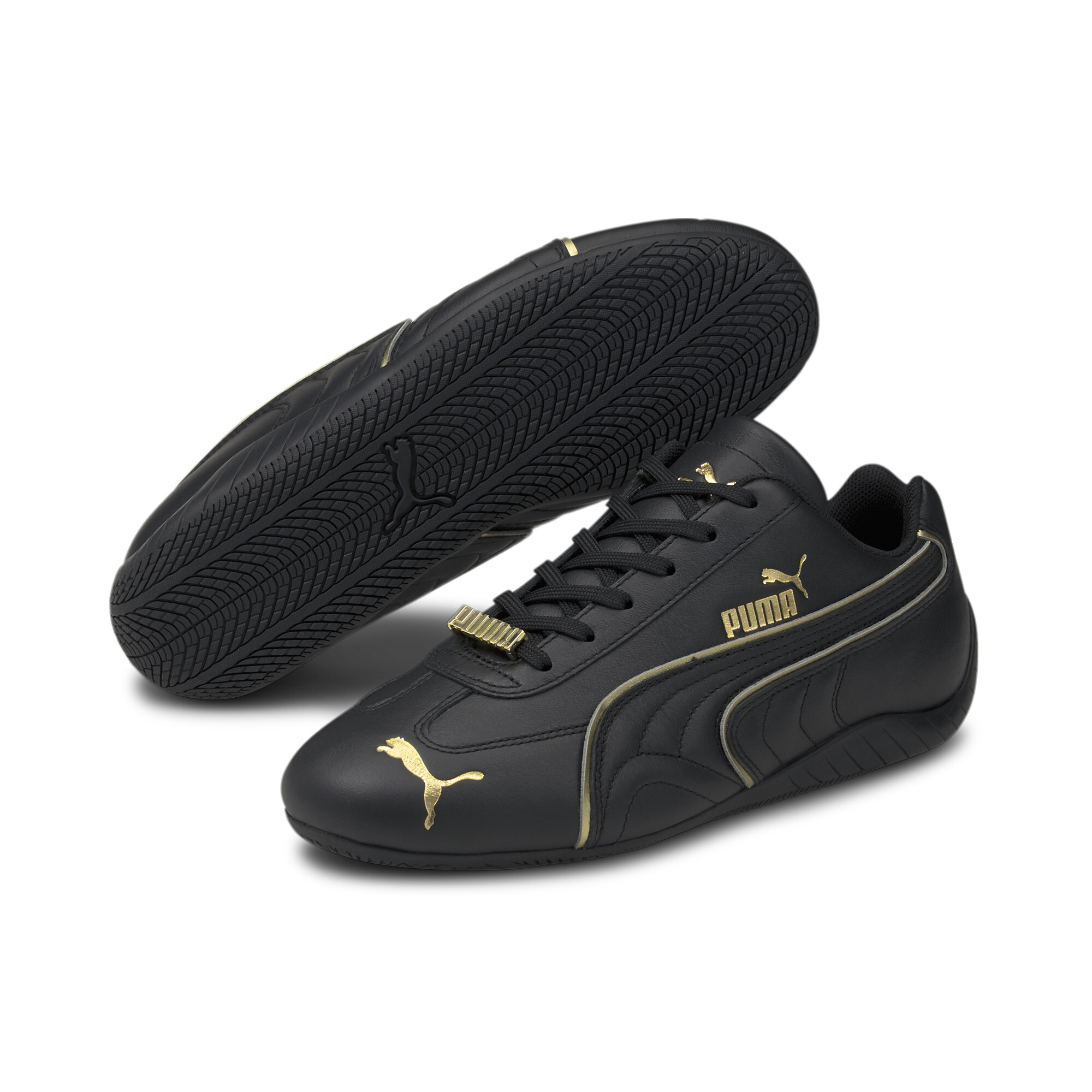 【プーマ公式通販】 プーマ スピードキャット LS メタリック ウィメンズ スニーカー ウィメンズ Puma Black-Puma Team Gold ｜PUMA.com