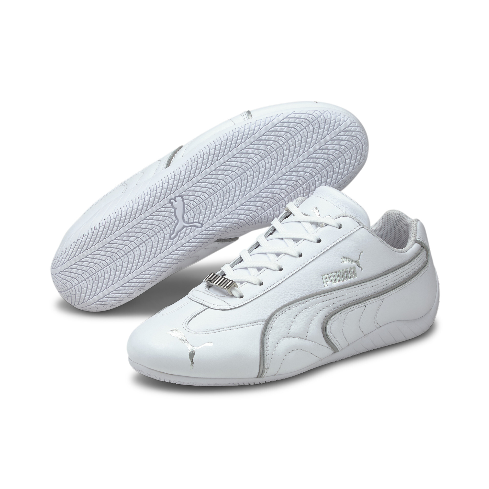 【プーマ公式通販】 プーマ スピードキャット LS メタリック ウィメンズ スニーカー ウィメンズ Puma White-Puma Silver ｜PUMA.com