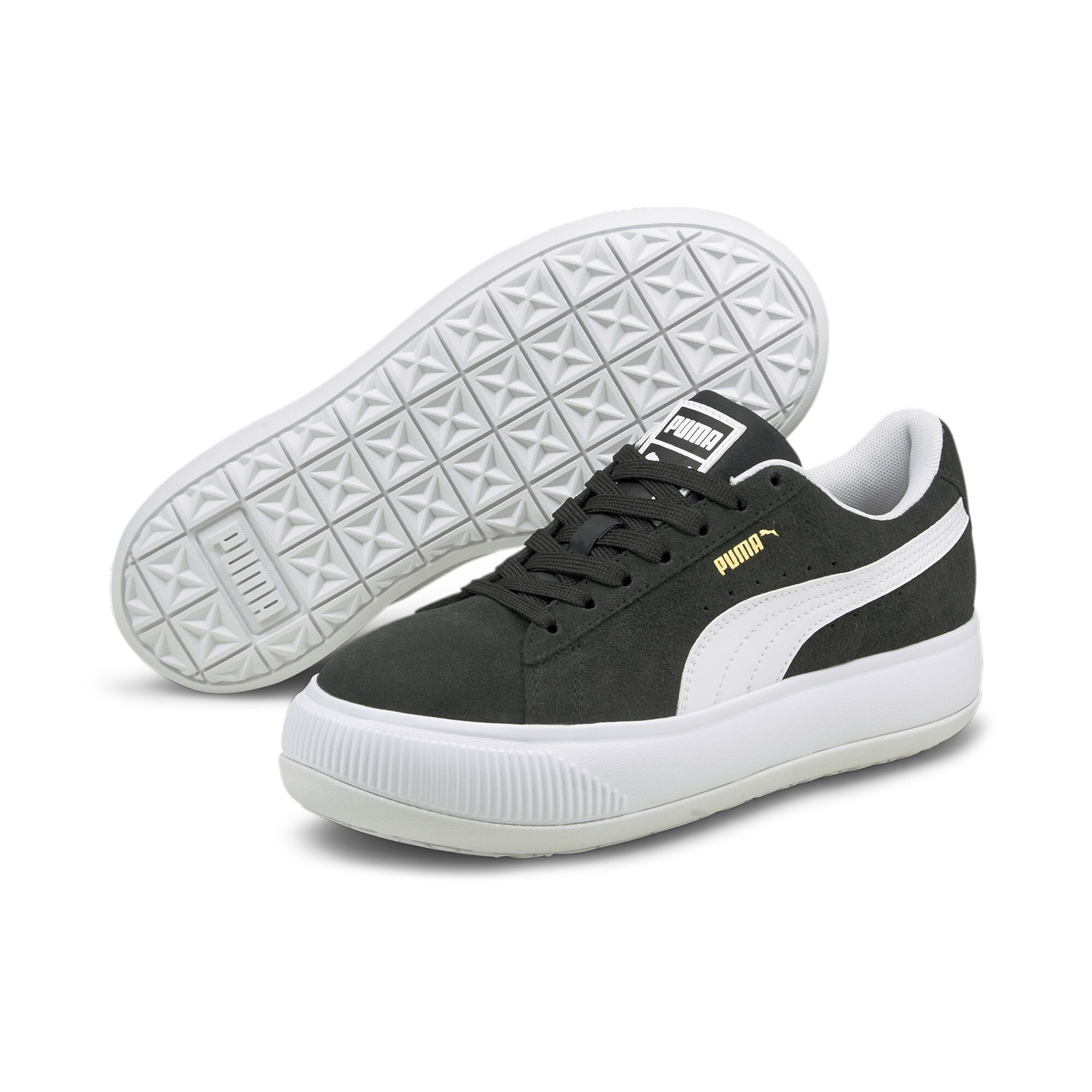  プーマ スウェード マユ スニーカー ユニセックス ウィメンズ Puma Black-Puma White ｜PUMA.com