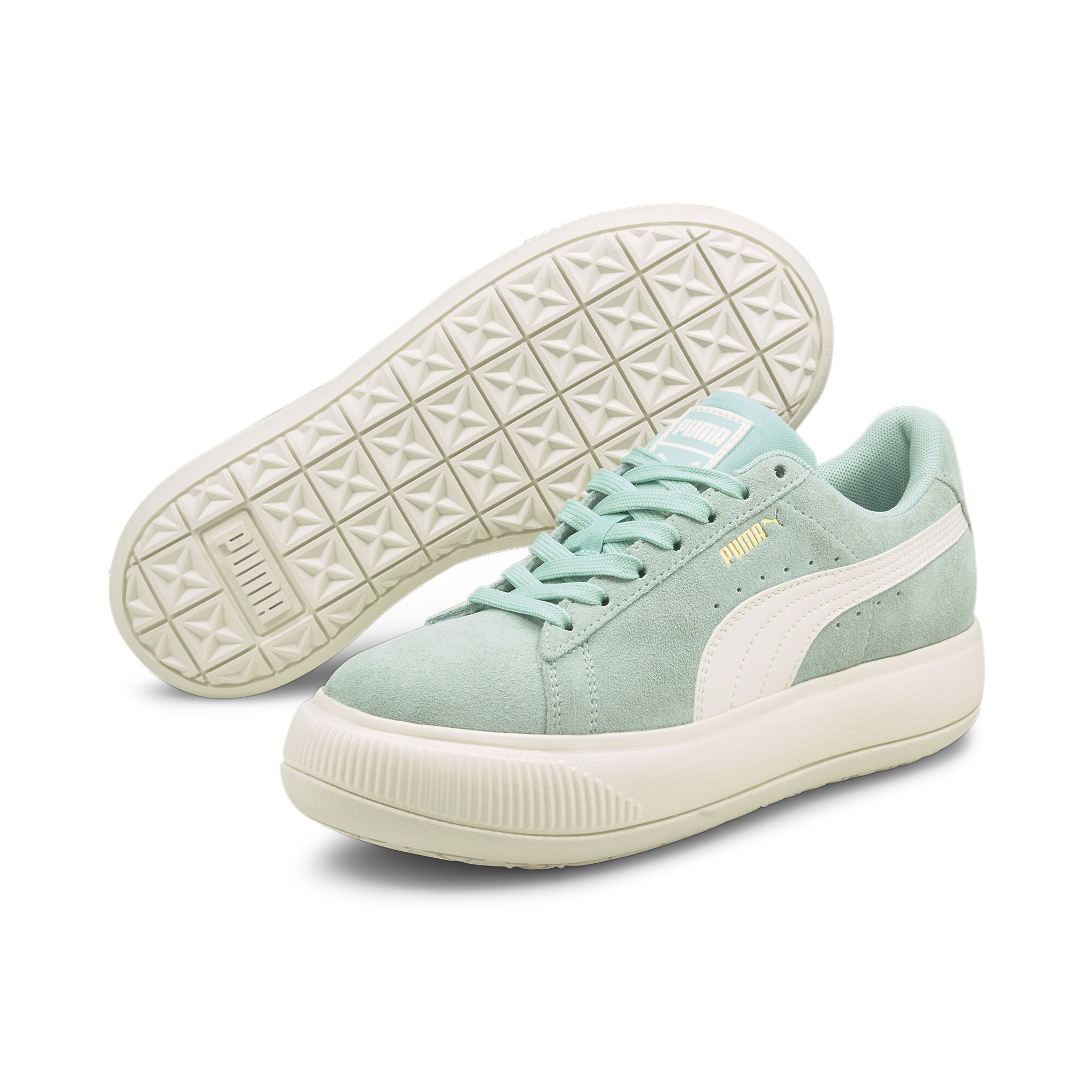 【プーマ公式通販】 プーマ スウェード マユ スニーカー ユニセックス ウィメンズ Eggshell Blue-Marshmallow ｜PUMA.com