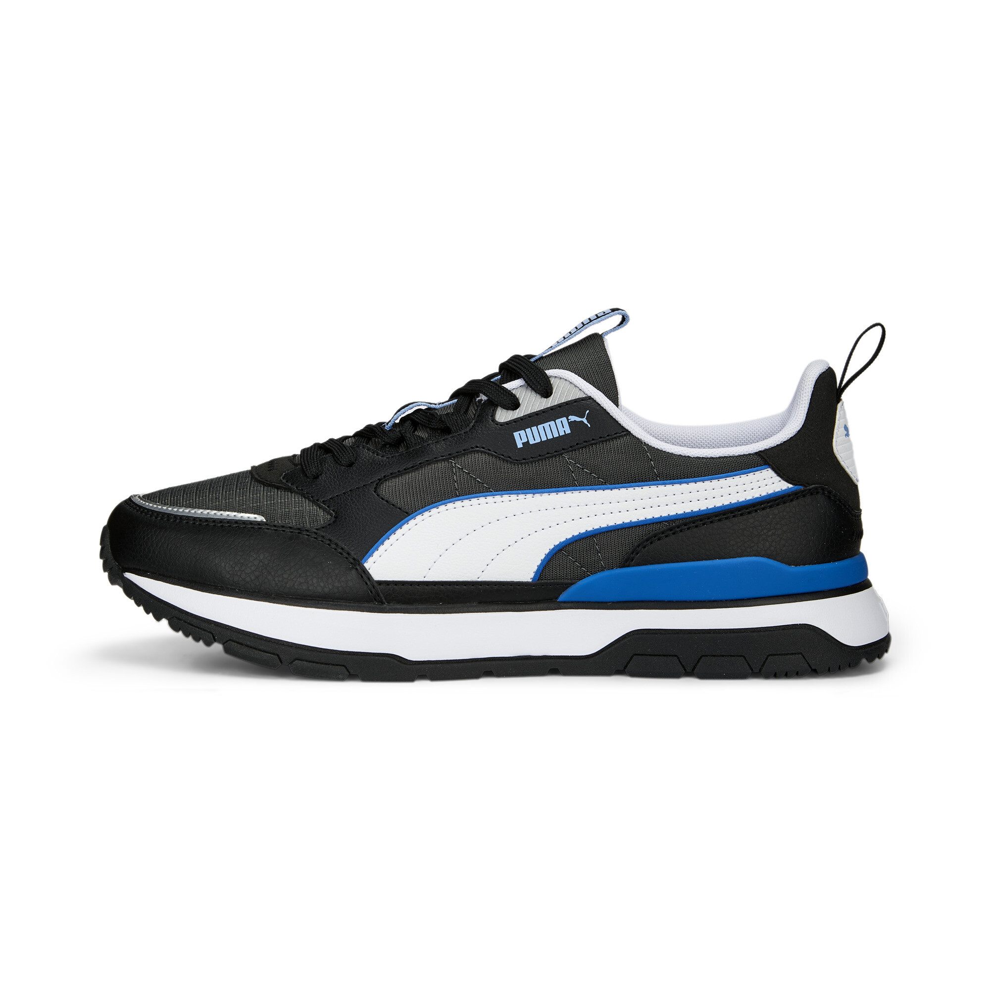 mens black leather puma trainers