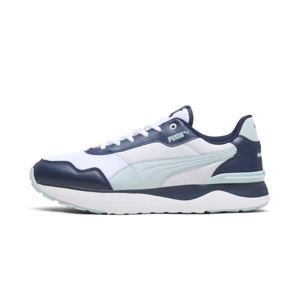 Shop Puma R78 Voyage Women's Sneakers In Silver Mist-frosted Dew-club Navy- White