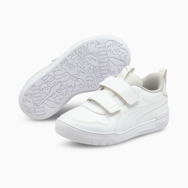 Multiflex SL V Kids' Trainers, Puma White-Puma White, large-MEX