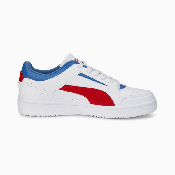 Rebound Joy Low Trainers, Puma White-Burnt Red-Lake Blue, large-MEX