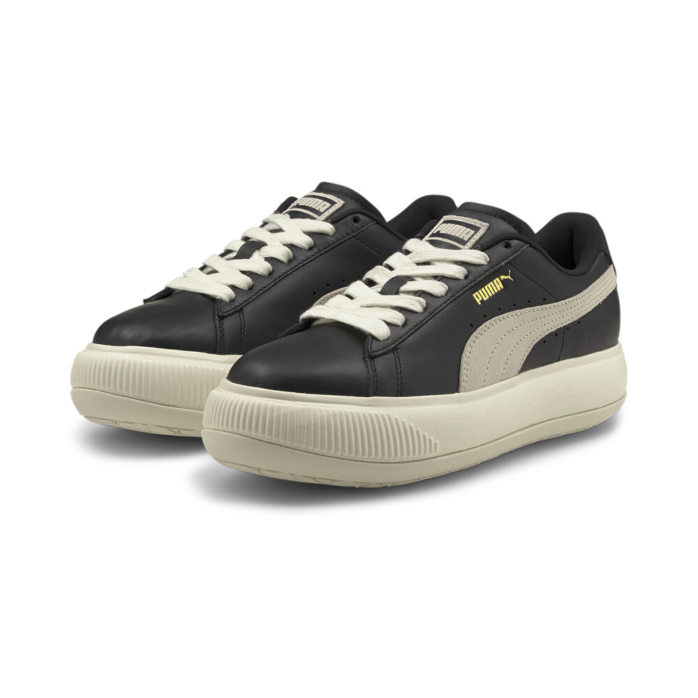 Suede Mayu Women's Leather Sneakers | Black - PUMA
