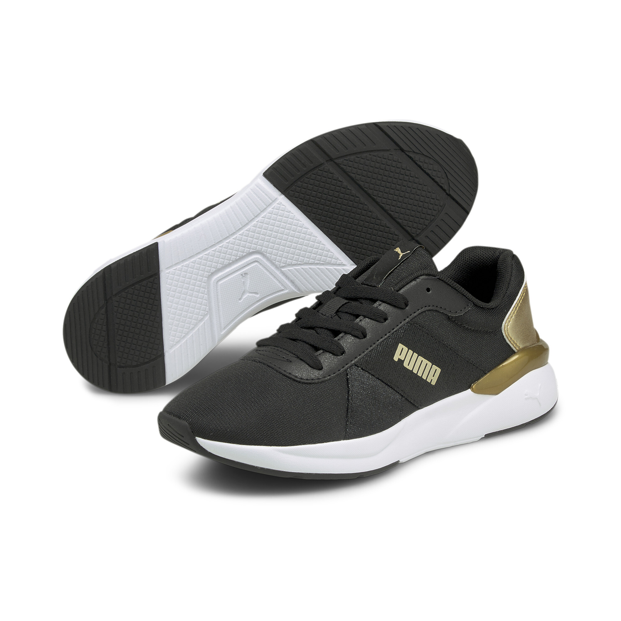 【プーマ公式通販】 プーマ ローズ メタリック ポップ ウィメンズ スニーカー ウィメンズ Puma Black-Puma Team Gold ｜PUMA.com