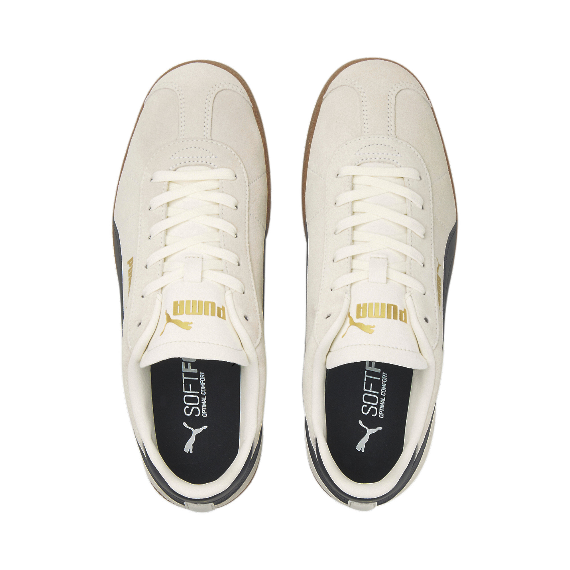 PUMA Club sportschoenen, Zwart/Wit/Goud