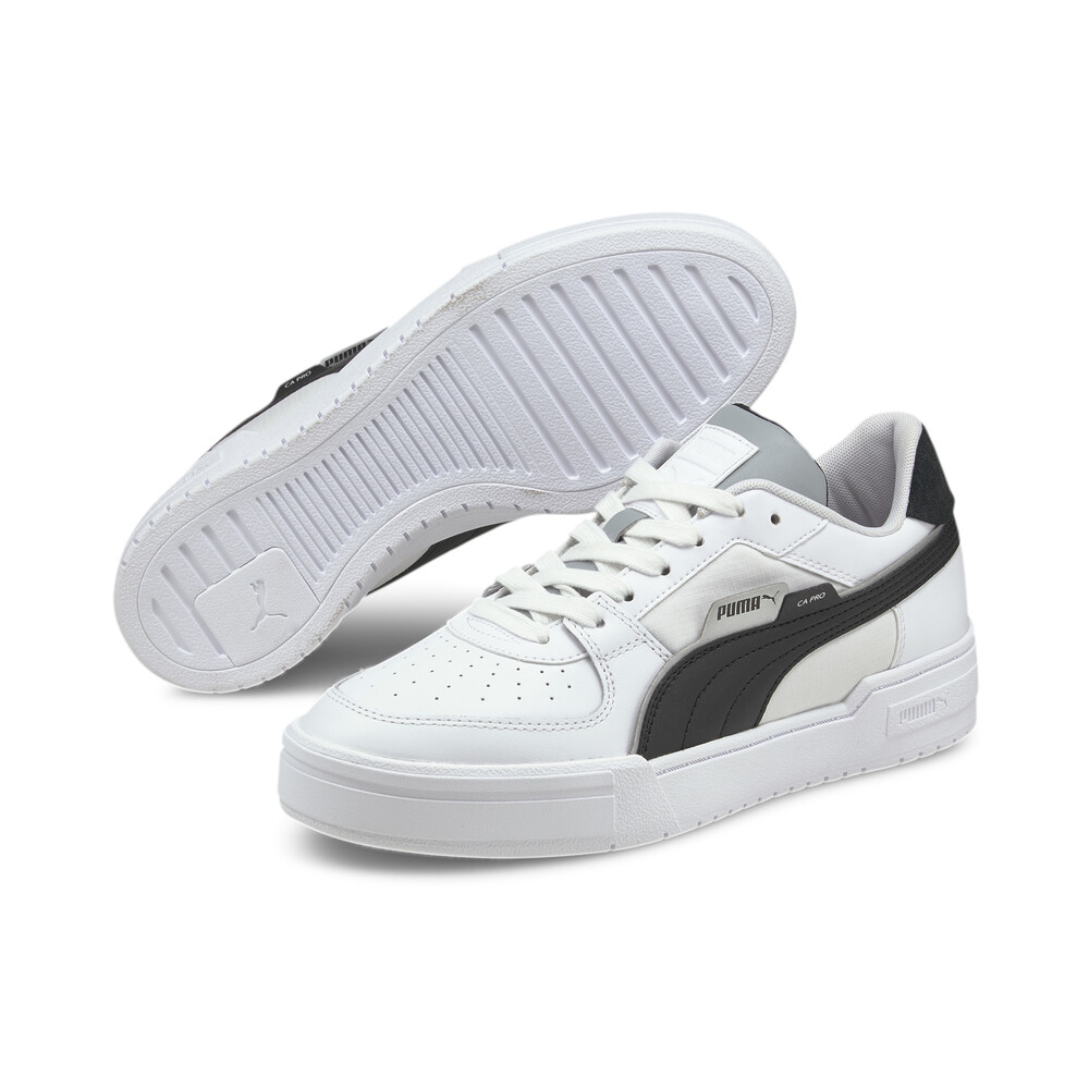 puma ca pro premium trainers in white and tan
