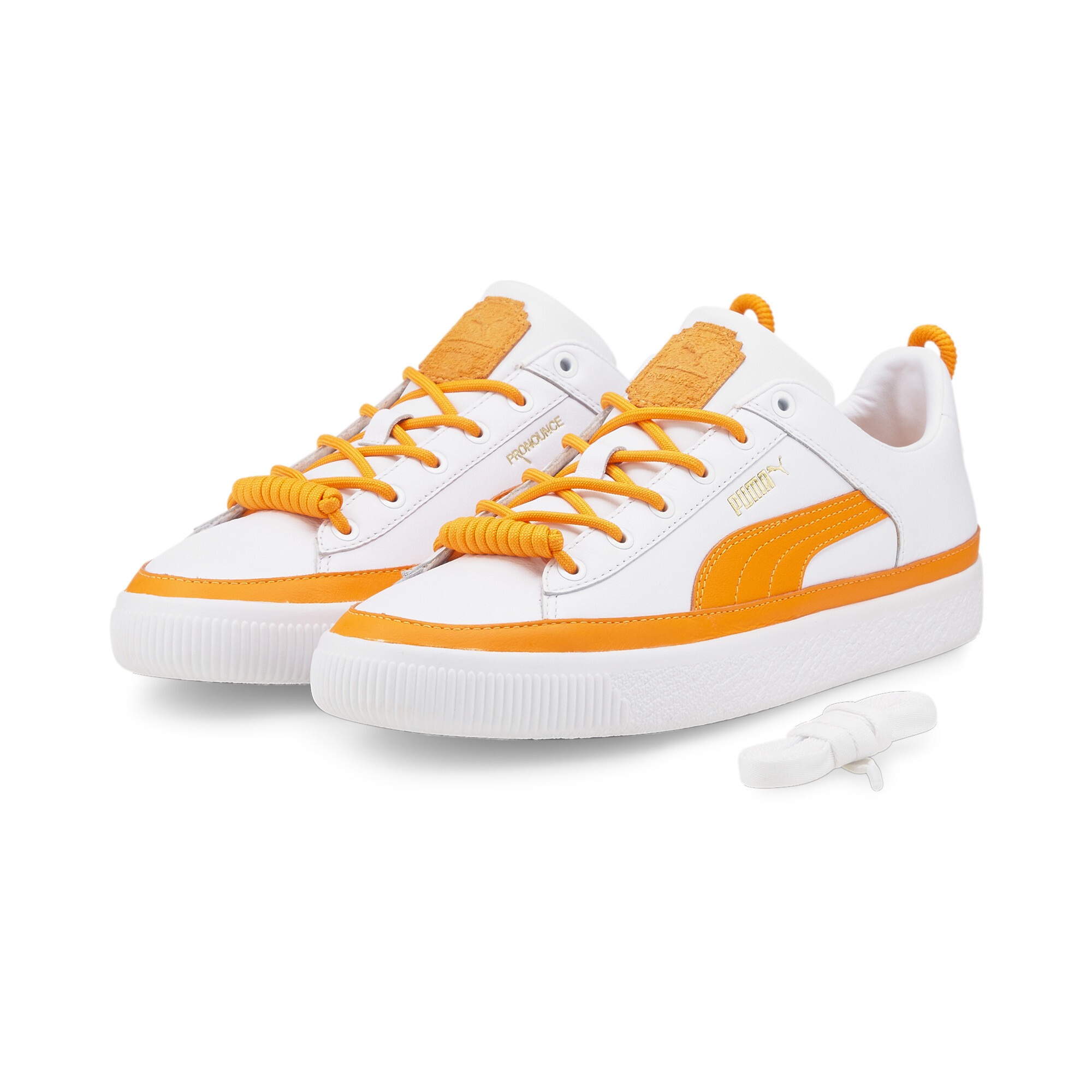 【プーマ公式通販】 プーマ PUMA x PRONOUNCE バスケット ビンテージ スニーカー ユニセックス ユニセックス Puma White-Vibrant Orange ｜PUMA.com