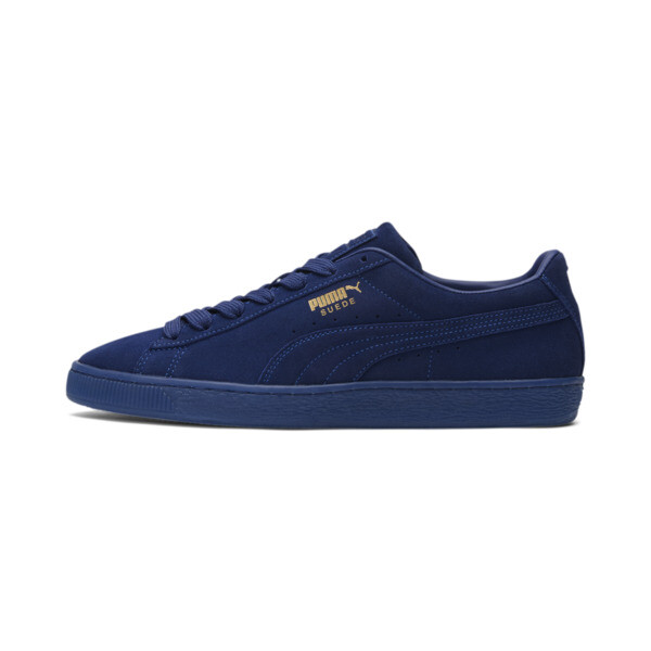 PUMA Suede Classic Mono Gold Men's Sneakers in Elektro Blue/Gold - 381468_02