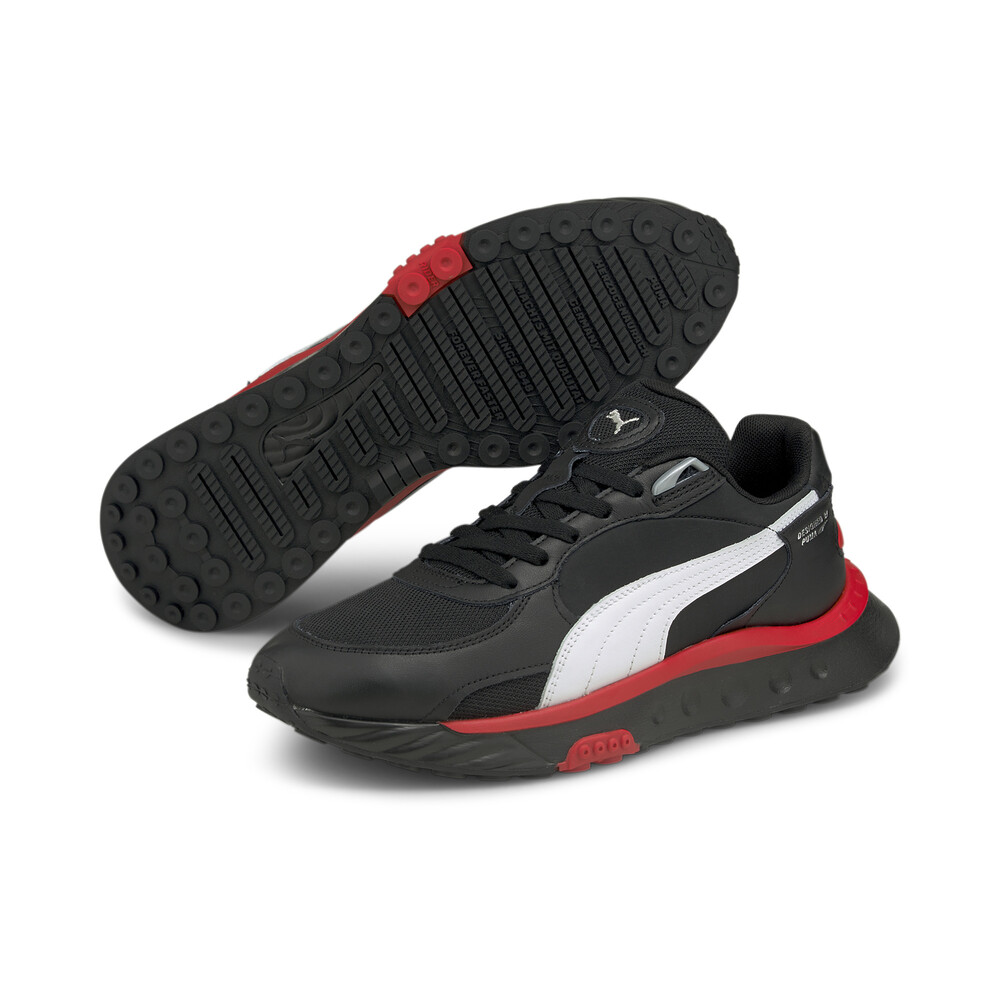 puma wild rider sneakers in triple black