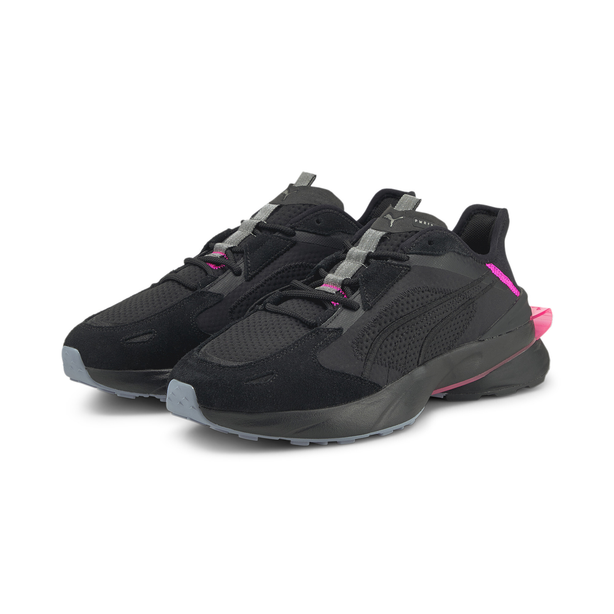 【プーマ公式通販】 プーマ パワーフレーム OP-1 サイバー スニーカー ユニセックス メンズ Puma Black-Puma Aged Silver-Fluo Pink ｜PUMA.com