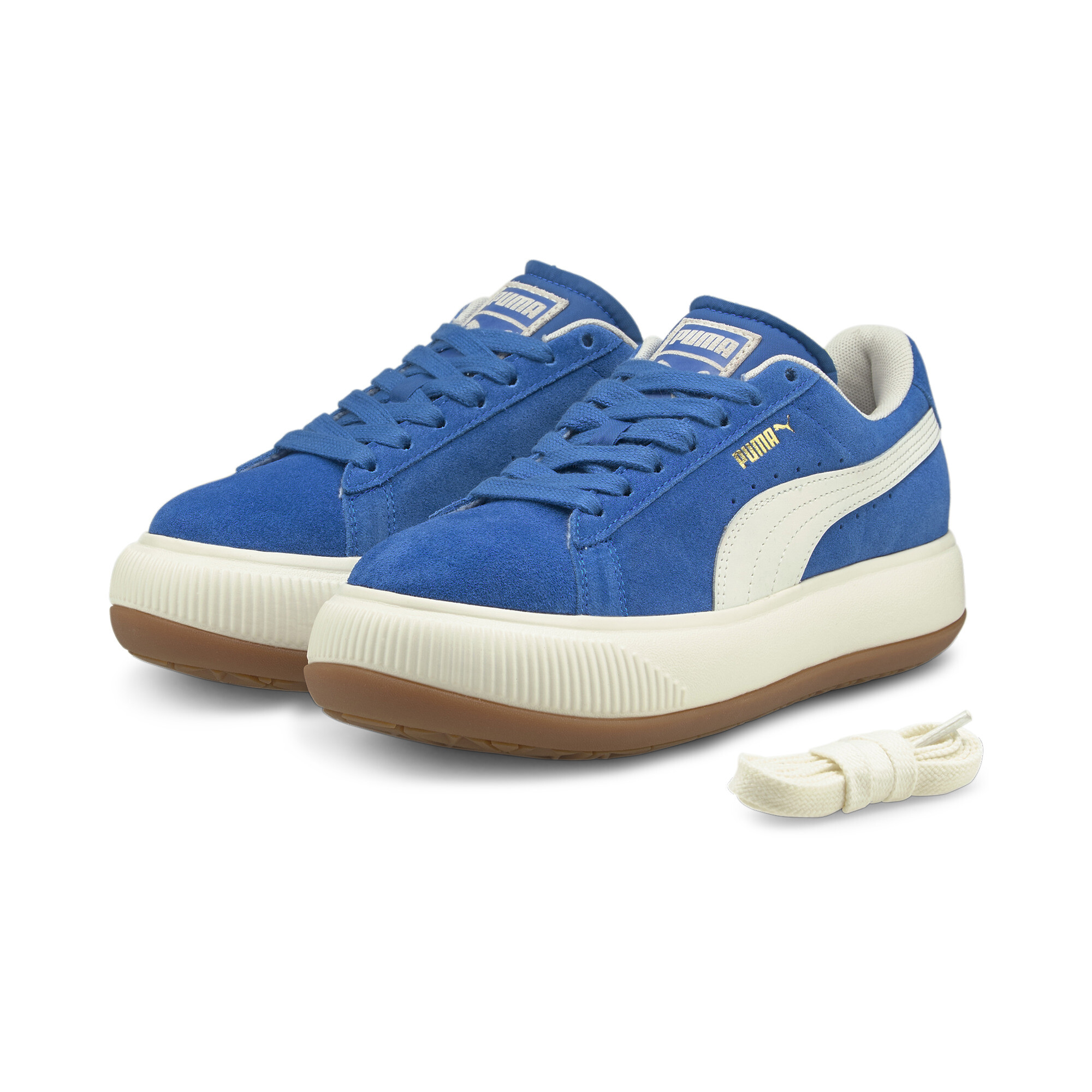 【プーマ公式通販】 プーマ スウェード マユ アップ ウィメンズ スニーカー ウィメンズ Lapis Blue-Marshmallow-Gum 3 ｜PUMA.com