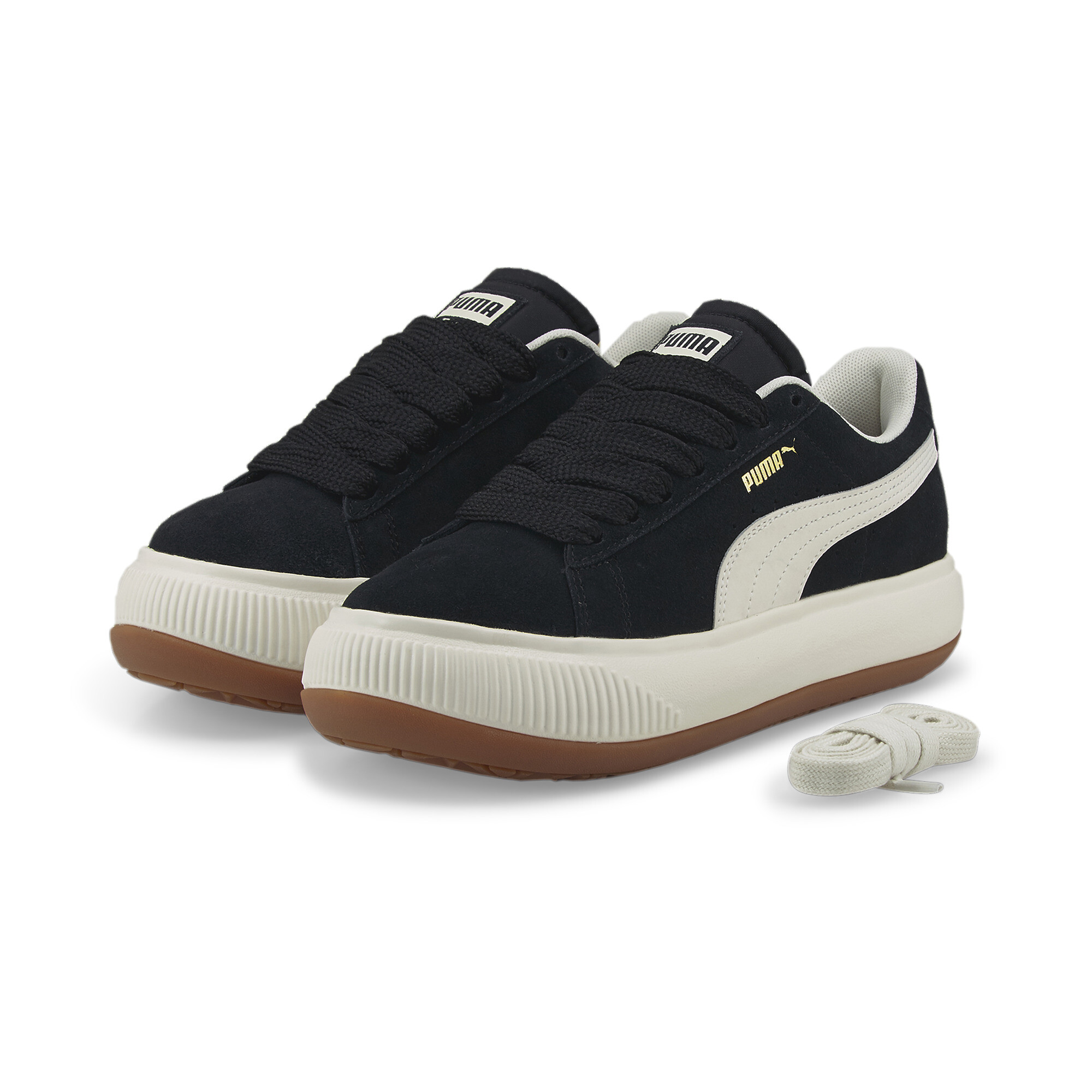 【プーマ公式通販】 プーマ スウェード マユ アップ ウィメンズ スニーカー ウィメンズ Puma Black-Marshmallow-Gum 3 ｜PUMA.com