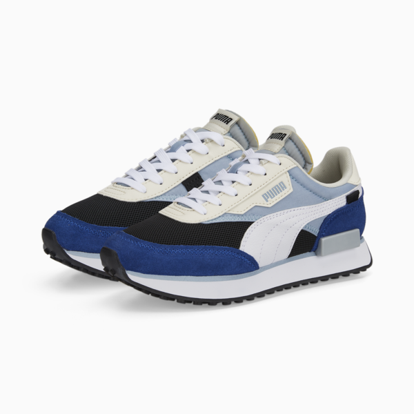 Future Rider Splash Youth Trainers, Blue Wash-Puma Black-Puma White, large-ZAF