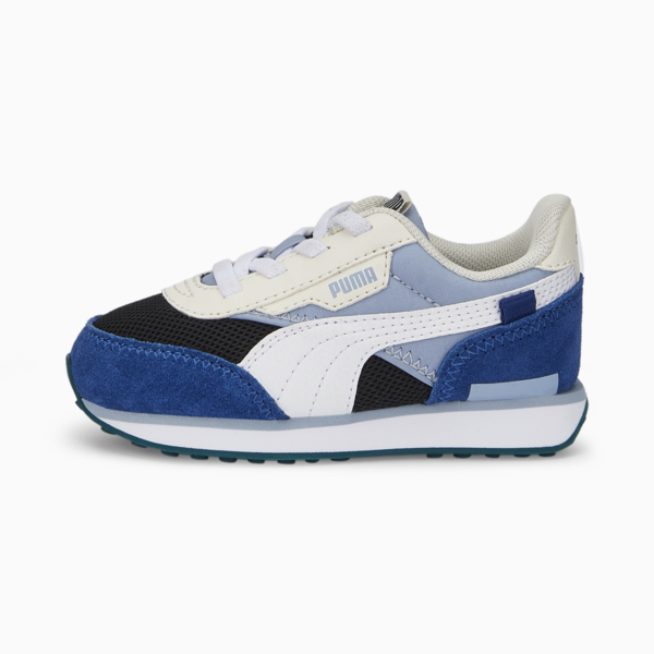 Future Rider Splash AC Babies' Trainers, Blue Wash-Puma Black-Puma White, large-ZAF