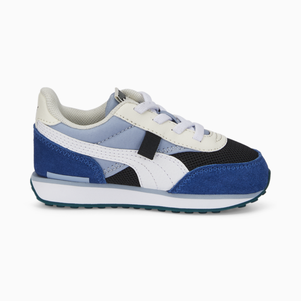 Future Rider Splash AC Babies' Trainers, Blue Wash-Puma Black-Puma White, large-ZAF