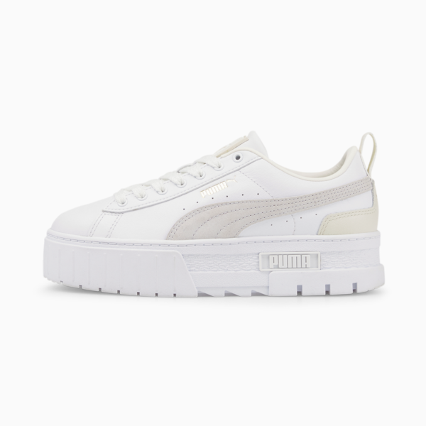 Mayze Sneakers Women, Puma White-Nimbus Cloud-Puma Team Gold, large-ZAF