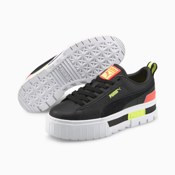Mayze Sneakers Women, Puma Black-Puma Black-Lime Squeeze, large-ZAF