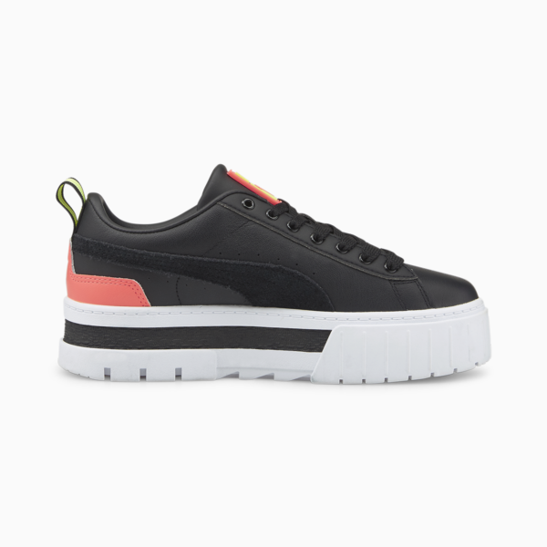 Mayze Sneakers Women, Puma Black-Puma Black-Lime Squeeze, large-ZAF