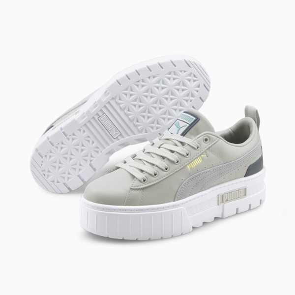 Mayze Sneakers Women, Glacier Gray-Platinum Gray-Puma Team Gold, large-ZAF