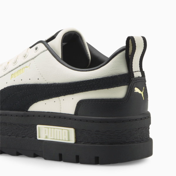 Mayze Sneakers Women, Whisper White-Puma Black-Puma Team Gold, large-ZAF
