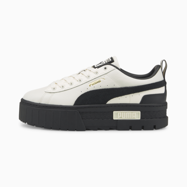 Mayze Sneakers Women, Whisper White-Puma Black-Puma Team Gold, large-ZAF