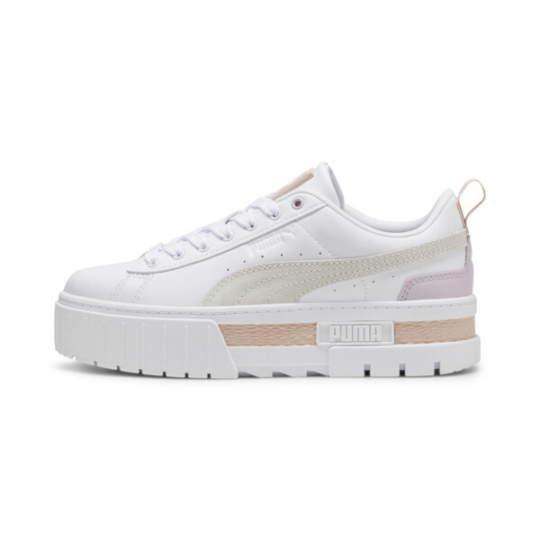 PUMA Mayze Leather Women's Sneakers in White/Rose Quartz - 381983_43