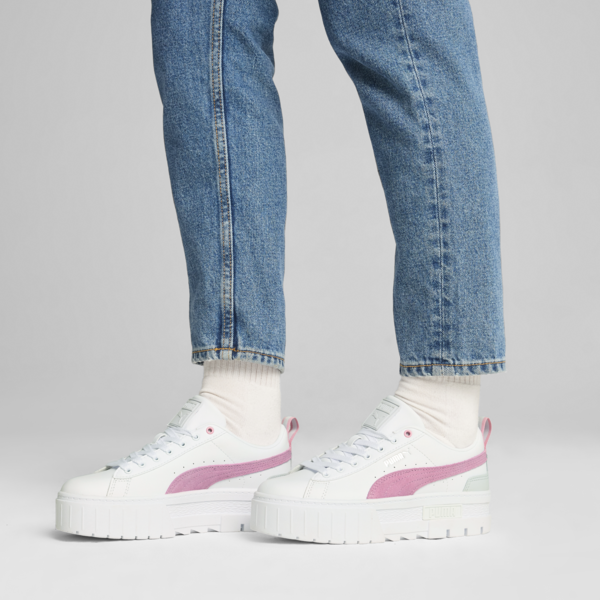Tenis Mayze Cuero para mujer, PUMA White-Mauved Out, large-MEX