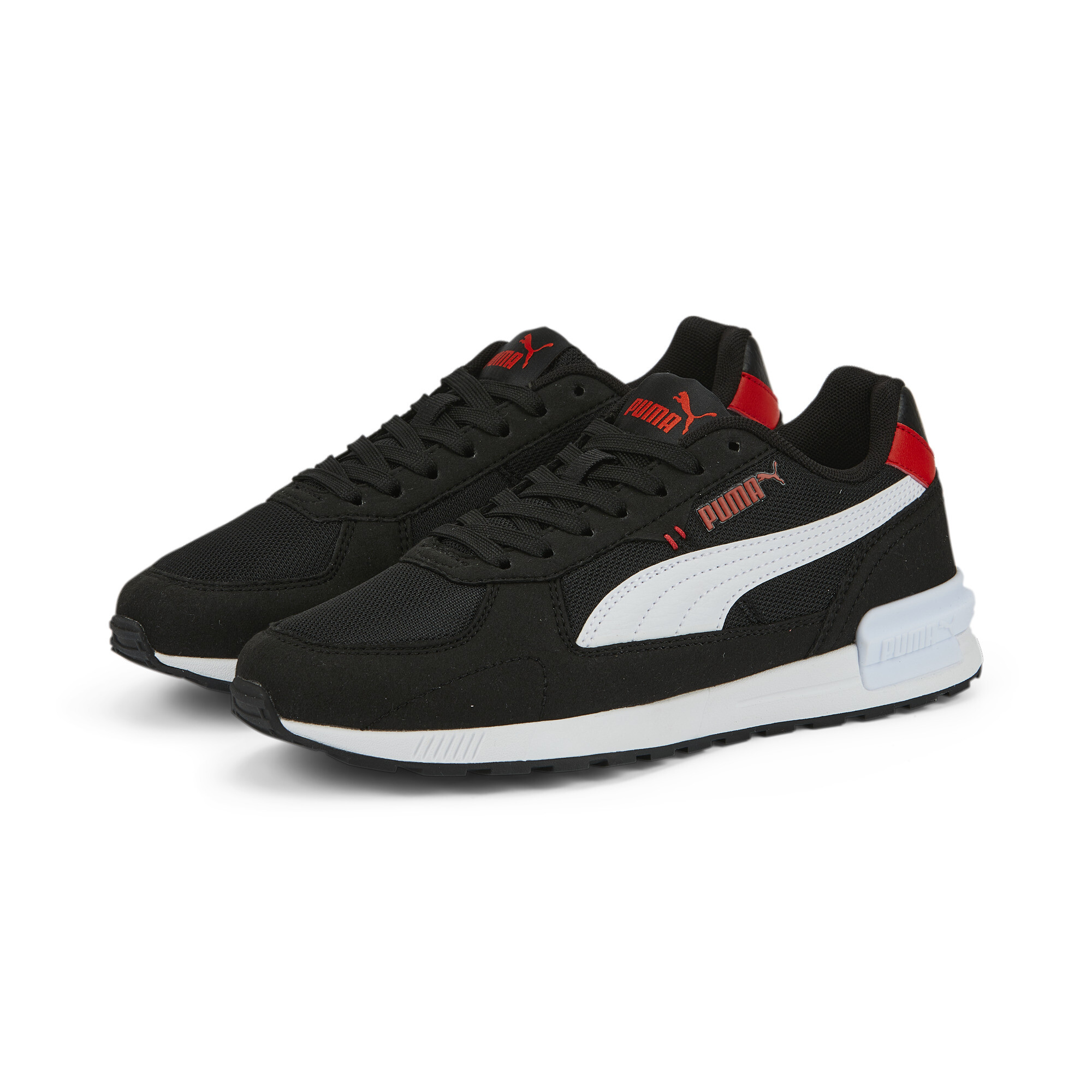 PUMA Graviton sneakers jongeren, Zwart/Rood/Wit, Maat 38 thumbnail 6