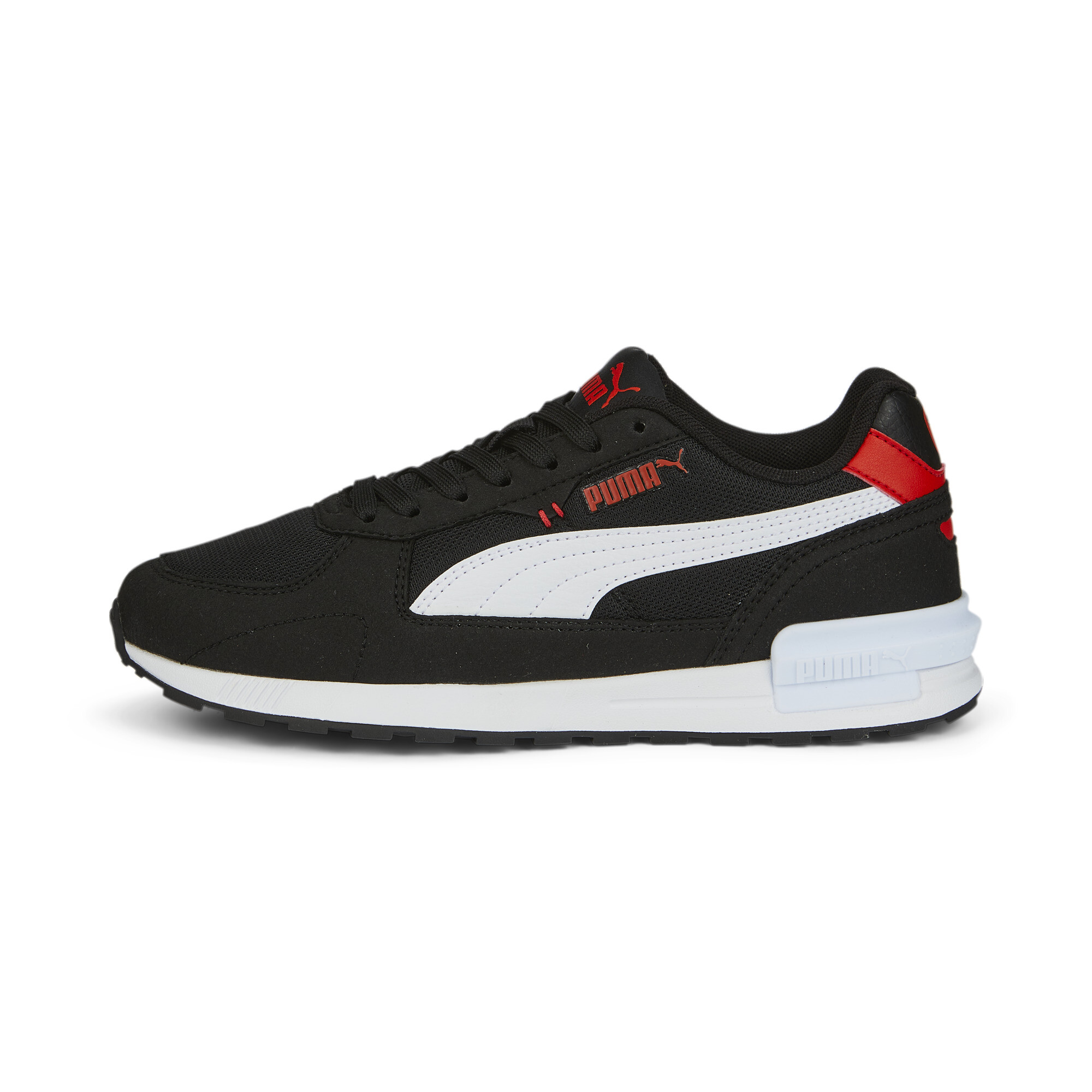 Puma Graviton Jugend Sneaker Schuhe Für Für Kinder | Mit Plain | Black/White/Red | Größe: 37.5