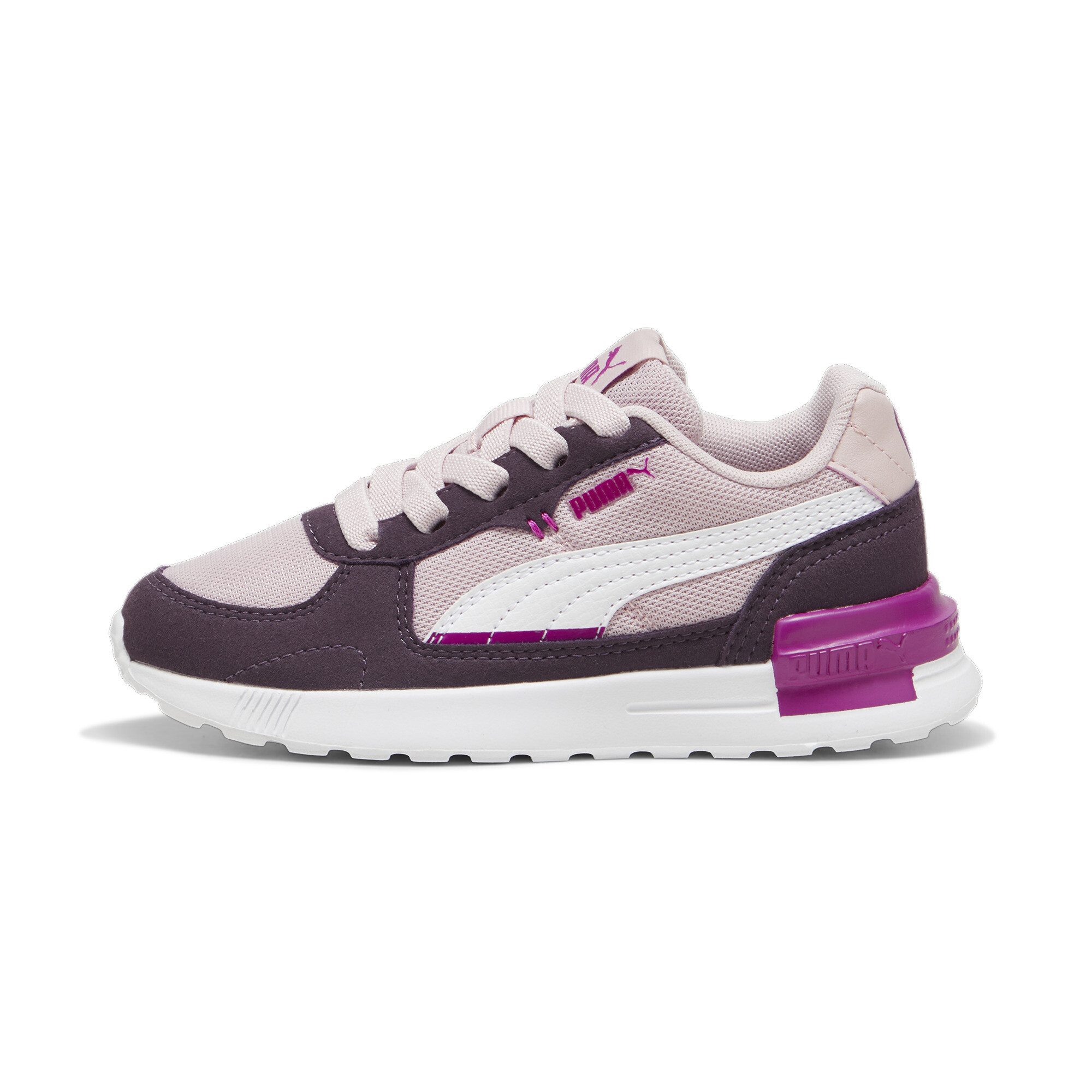 Puma Graviton AC Kinder Sneaker Schuhe | Mit Plain | Mauve Mist/White/Midnight Plum | Größe: 34.5