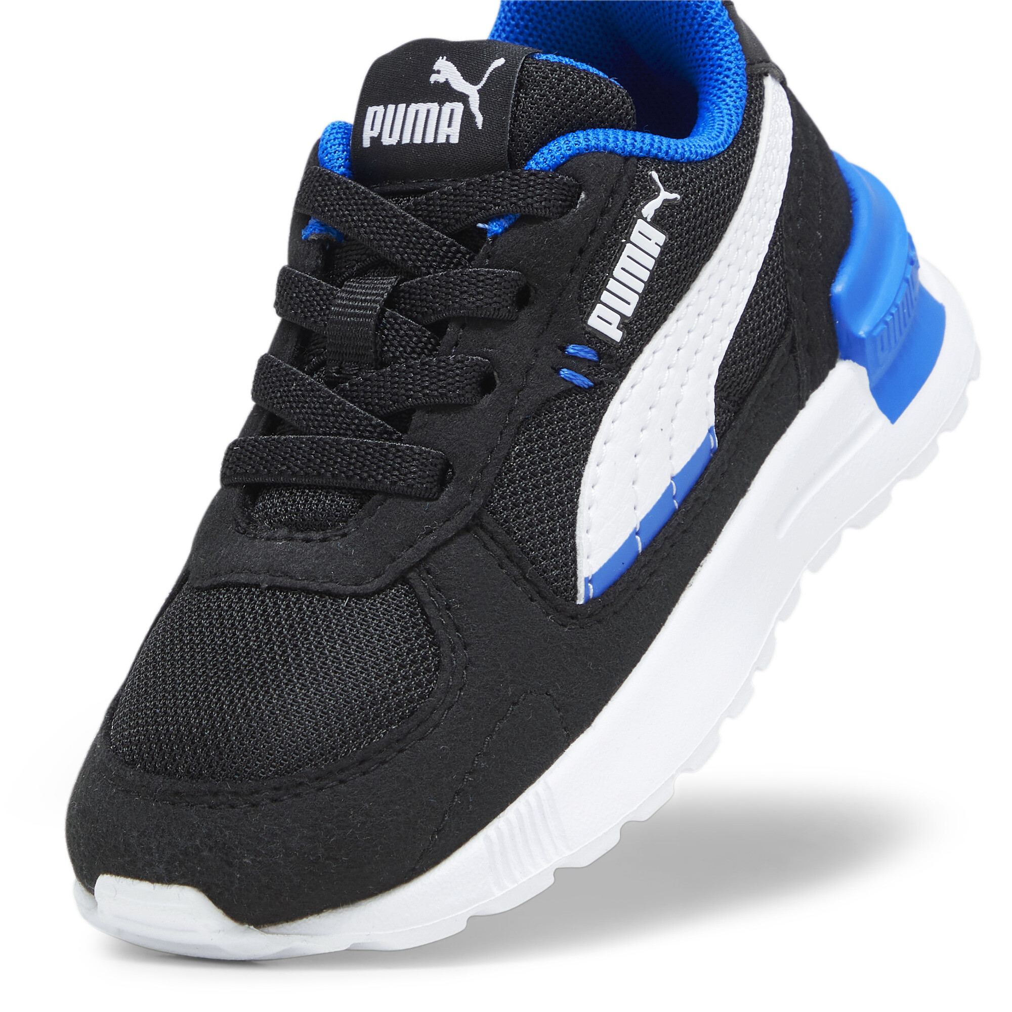 PUMA Graviton AC sportschoenen, Blauw/Zwart/Wit, Maat 22 thumbnail 2