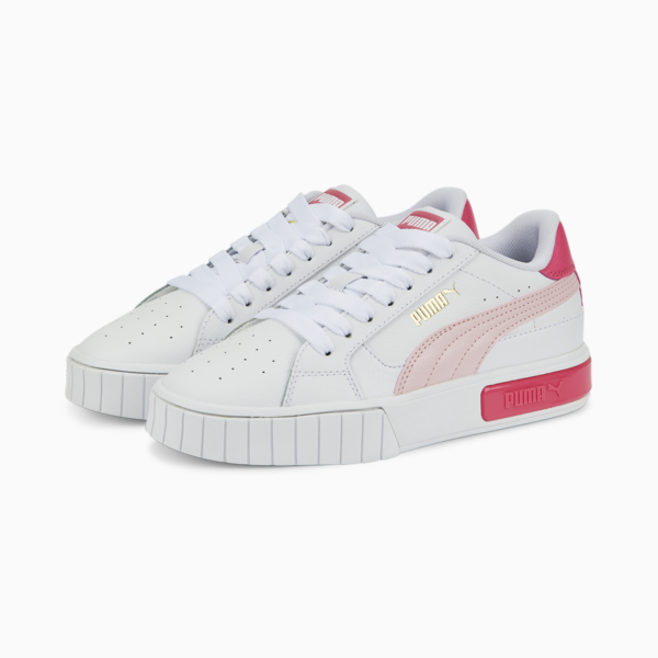 Cali Star Youth Trainers, Puma White-Almond Blossom-Sunset Pink, large-MEX