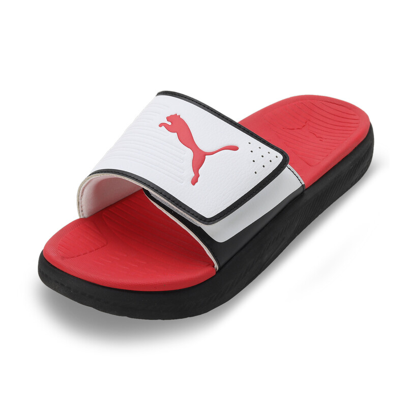 

Men's PUMA SOFTRIDE Slides, White/black/red