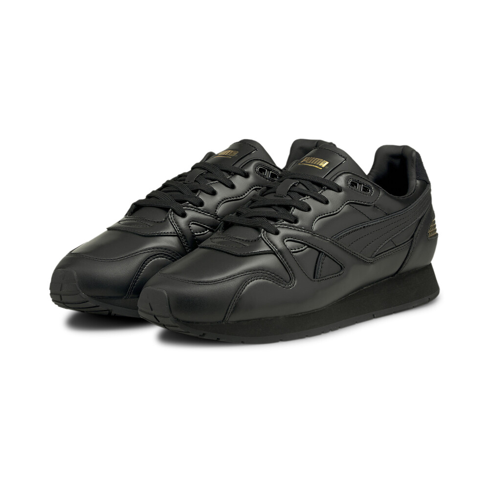 Puma black deals gold trainers
