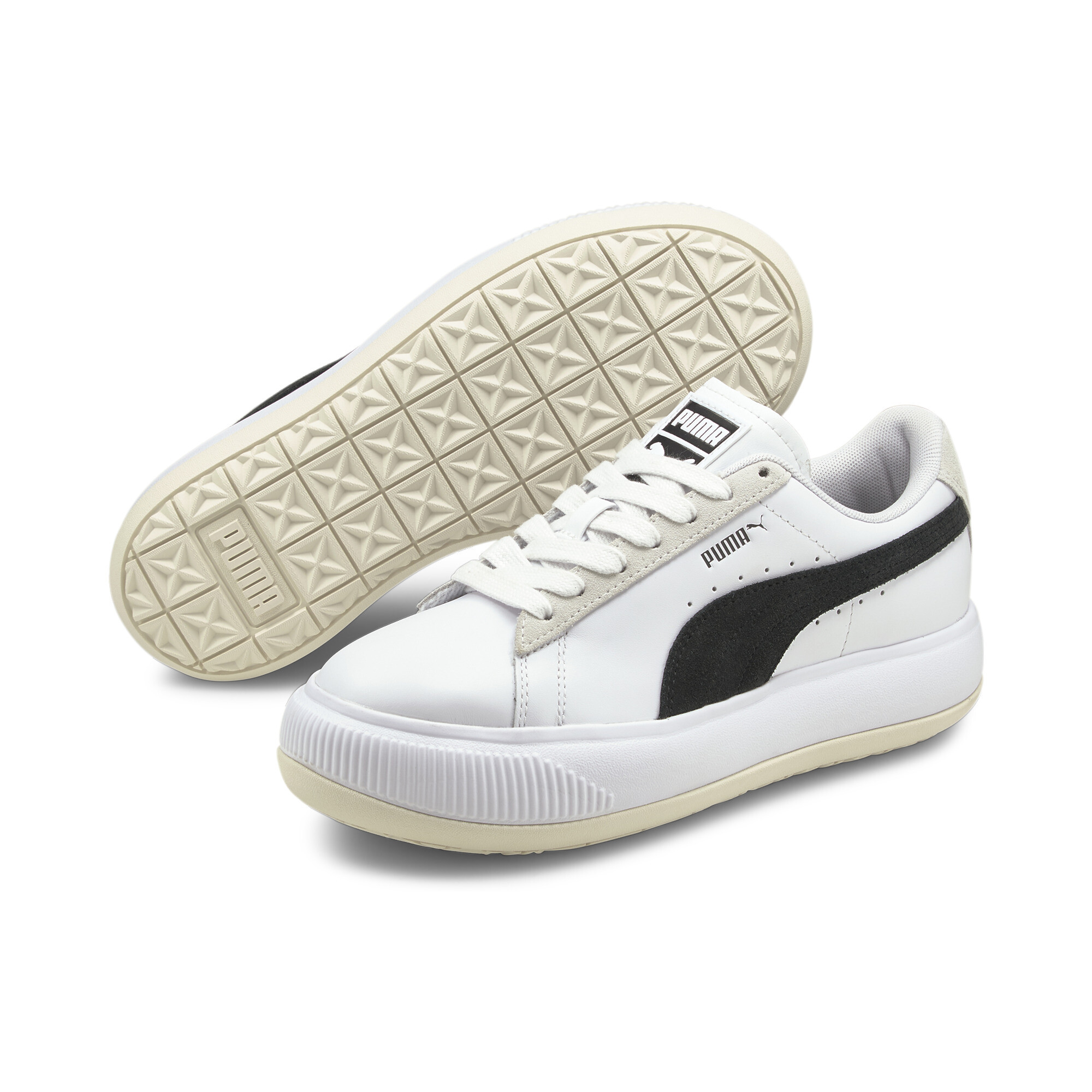 【プーマ公式通販】 プーマ スウェード マユ ミックス ウィメンズ スニーカー ウィメンズ Puma White-Marshmallow-Puma Black ｜PUMA.com