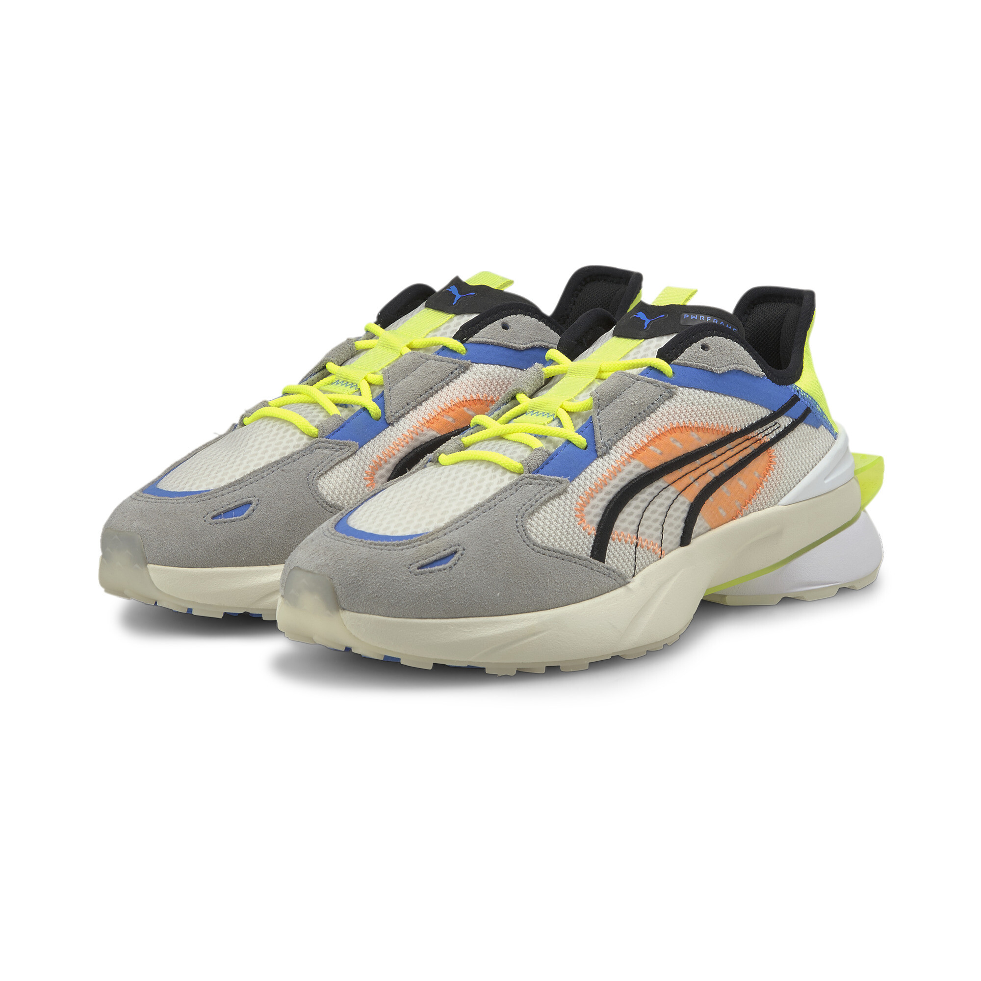 【プーマ公式通販】 プーマ パワーフレーム OP-1 アブストラクト スニーカー ユニセックス ユニセックス Nimbus Cloud-Yellow Alert-Puma White ｜PUMA.com