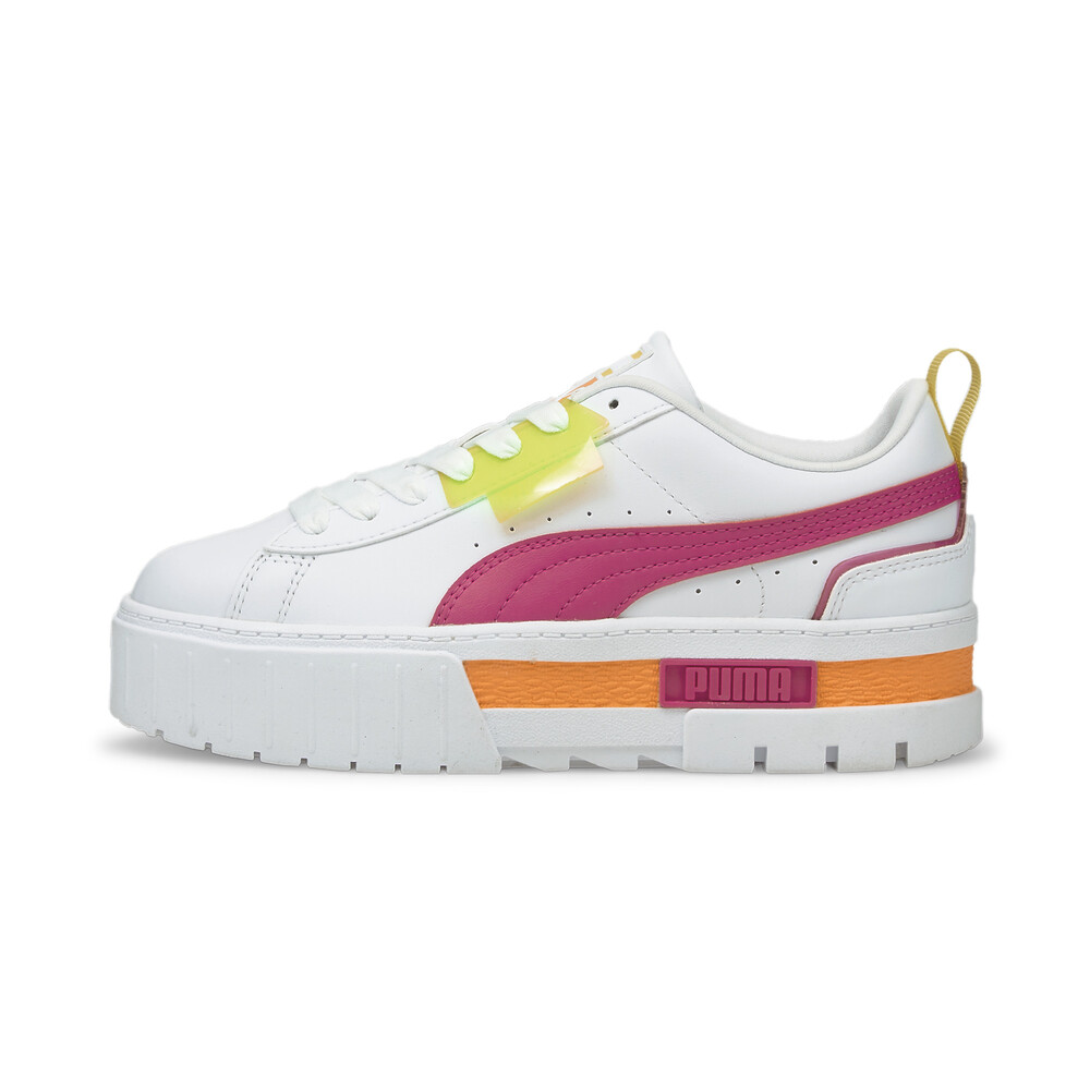puma mayze gum sole platform sneakers in tan