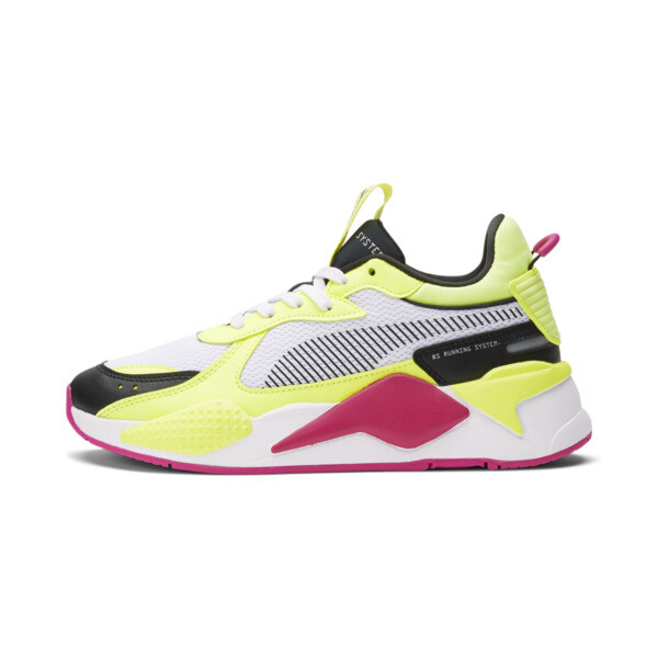 PUMA RS-X Electric Lights Women's Sneakers in White/Fizzy Yellow/Black - 382976_01
