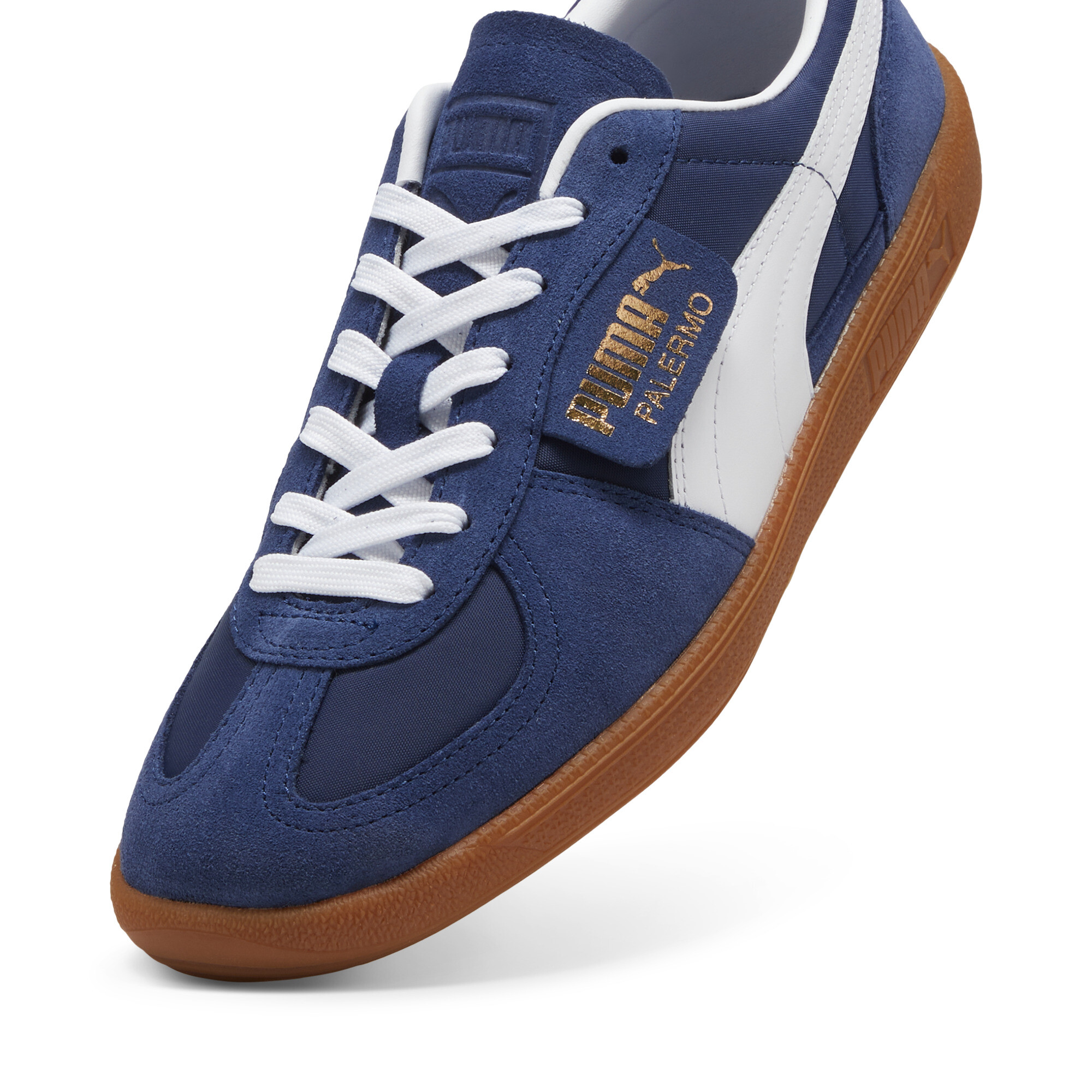 Palermo OG sneakers, Blauw/Wit/Goud, Maat 44,5 | PUMA